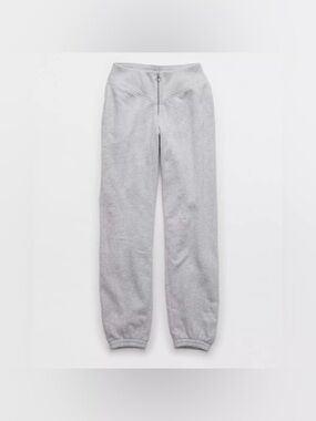 Aerie Fleece Corset Jogger in color medium heathers grey size medium